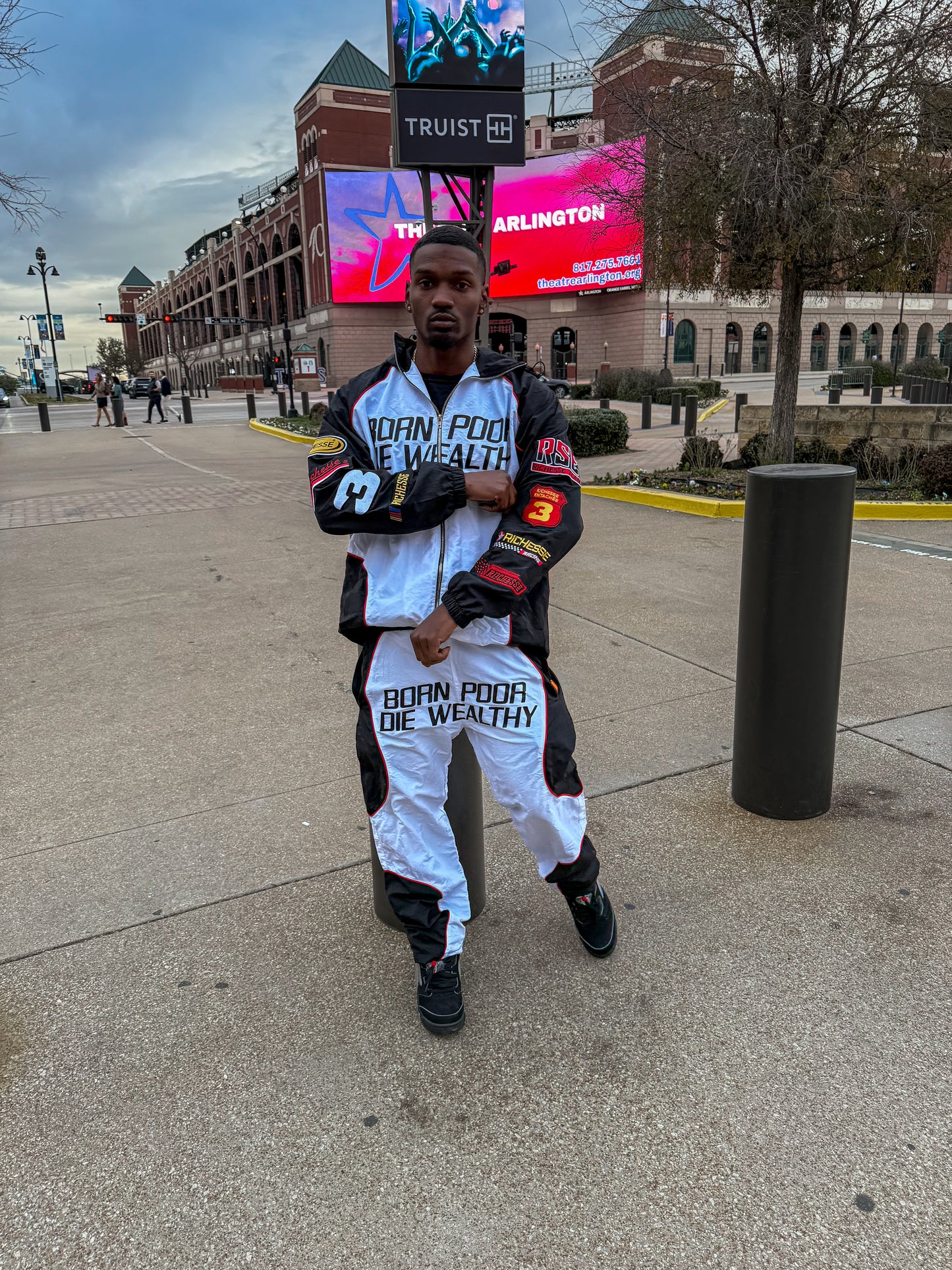 White Racer Born Poor Die Wealthy Tracksuit