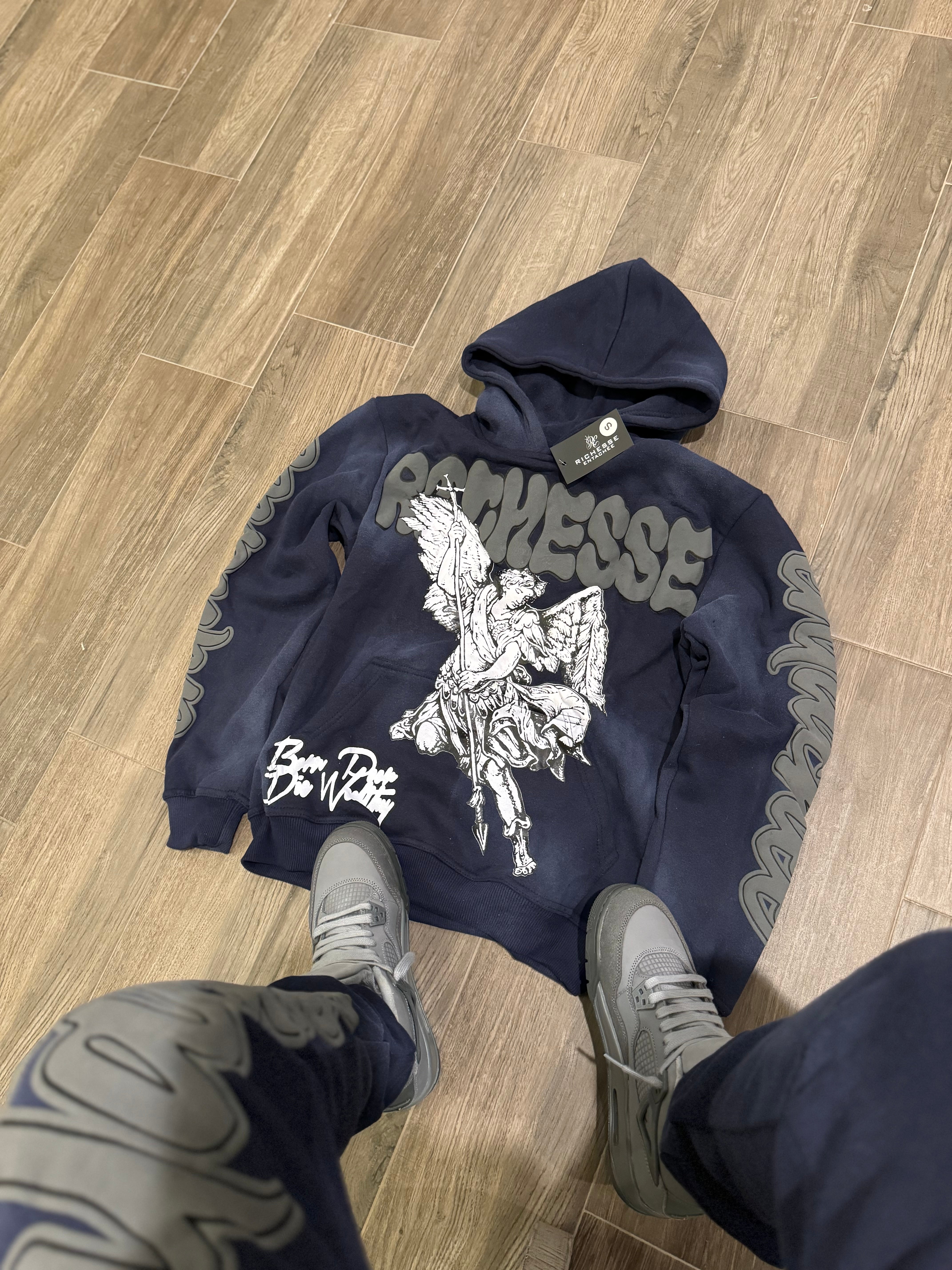 Navy blue/grey Angel Sun faded Sweatsuit