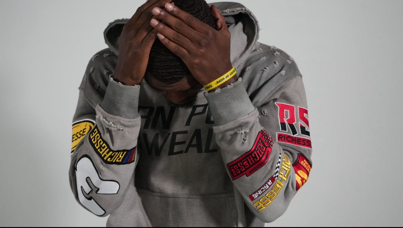 Grey Racer Hoodie