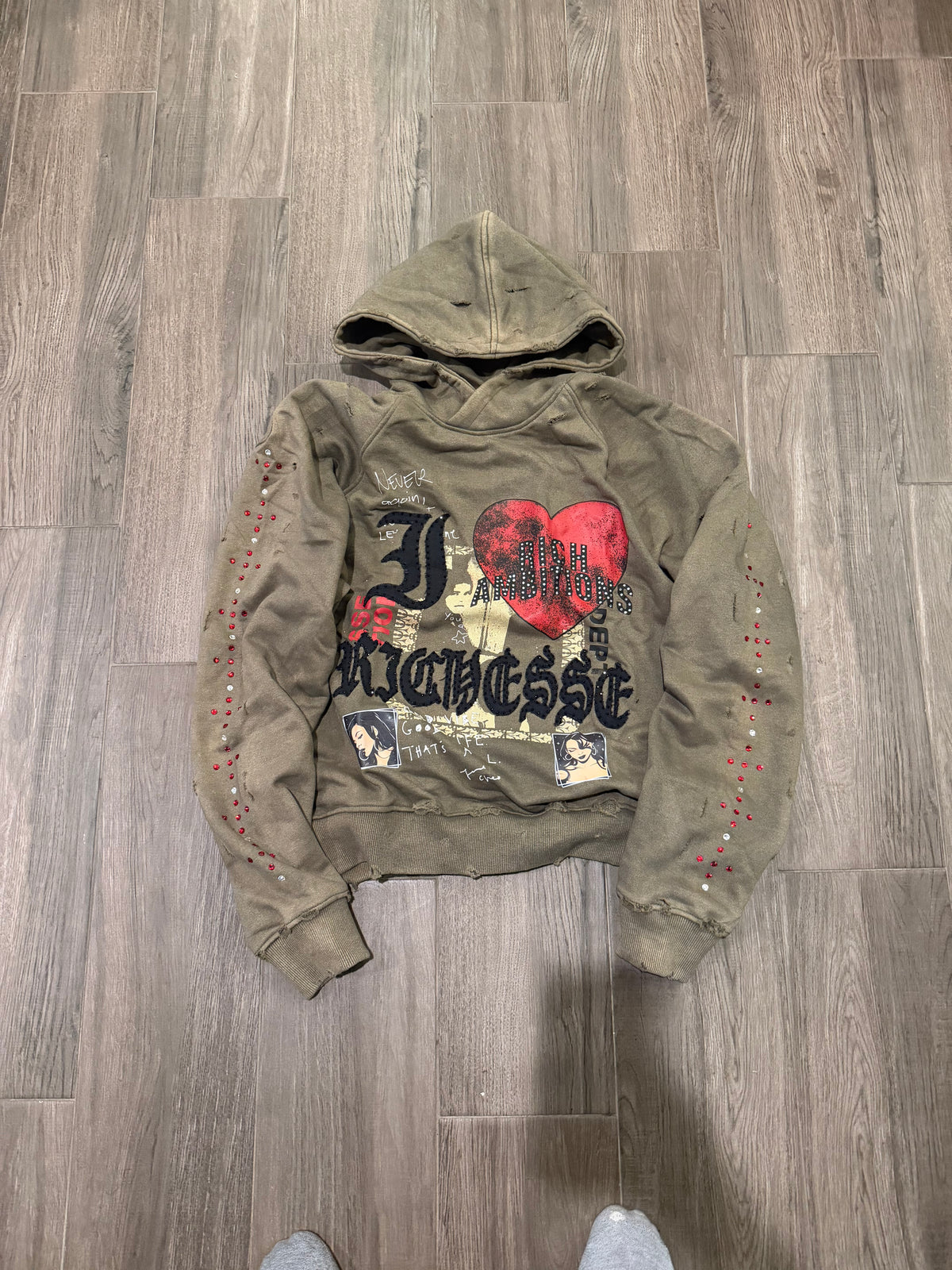 I ❤️ Richesse Hoodie Olive