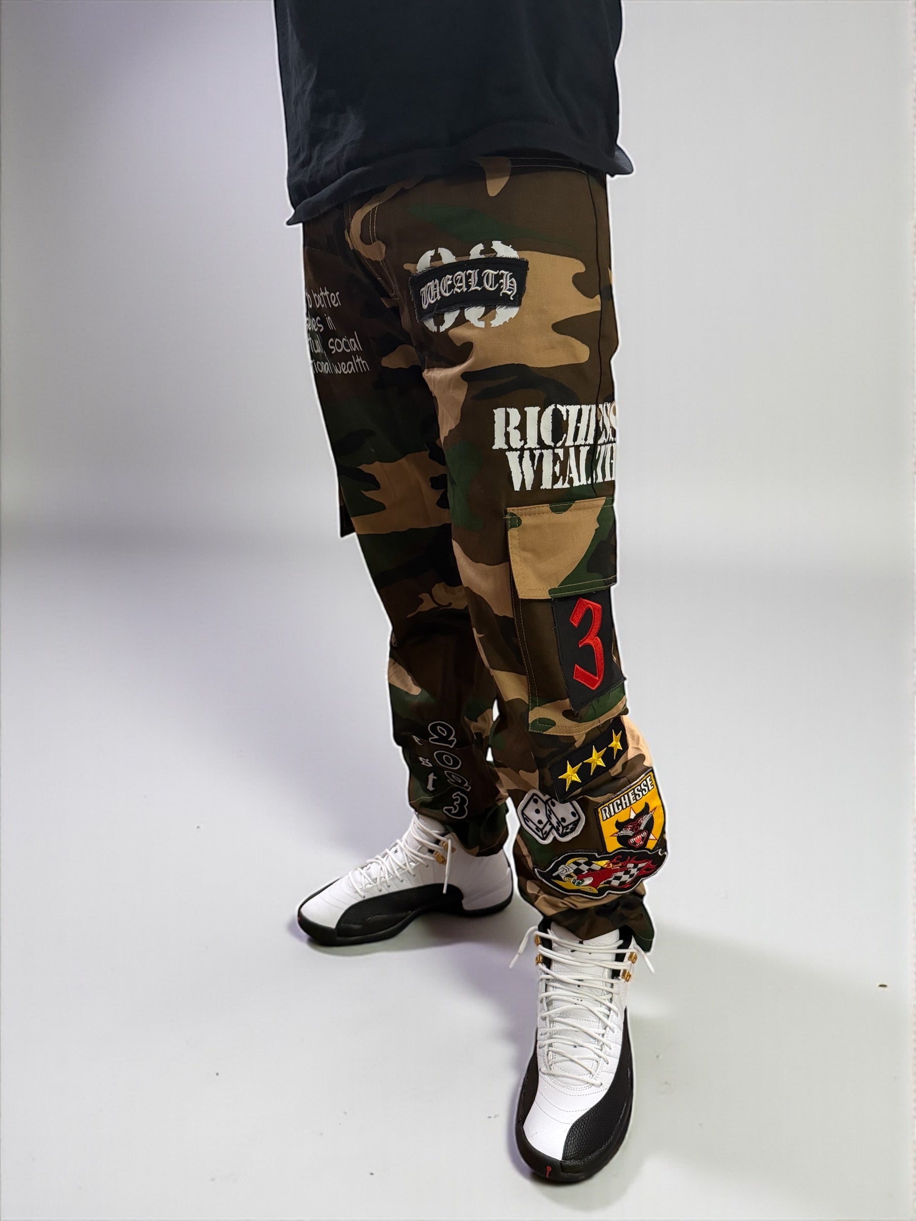 Camo Patch Work Jeans