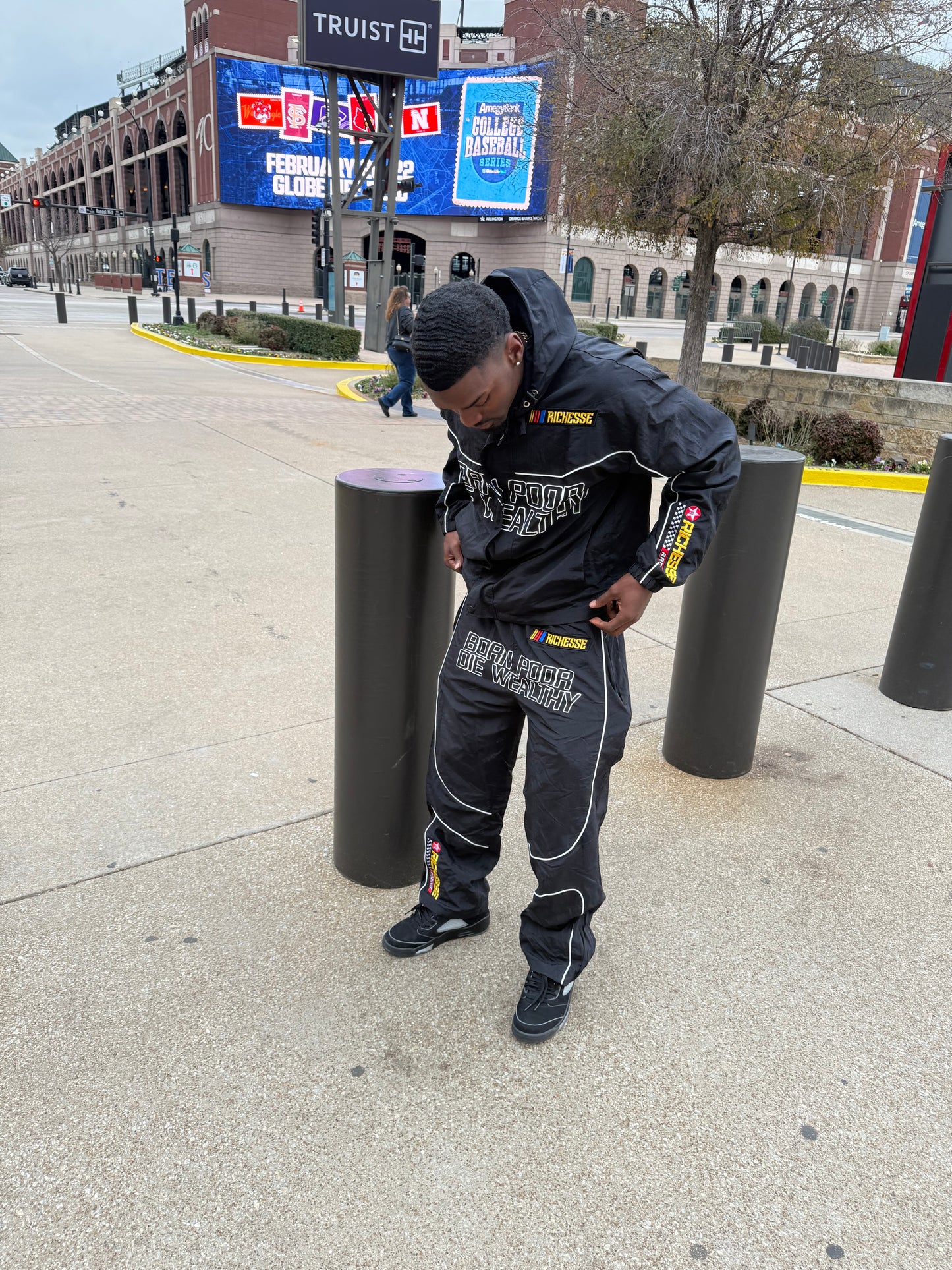 Black Racer Born Poor Die Wealthy Tracksuit