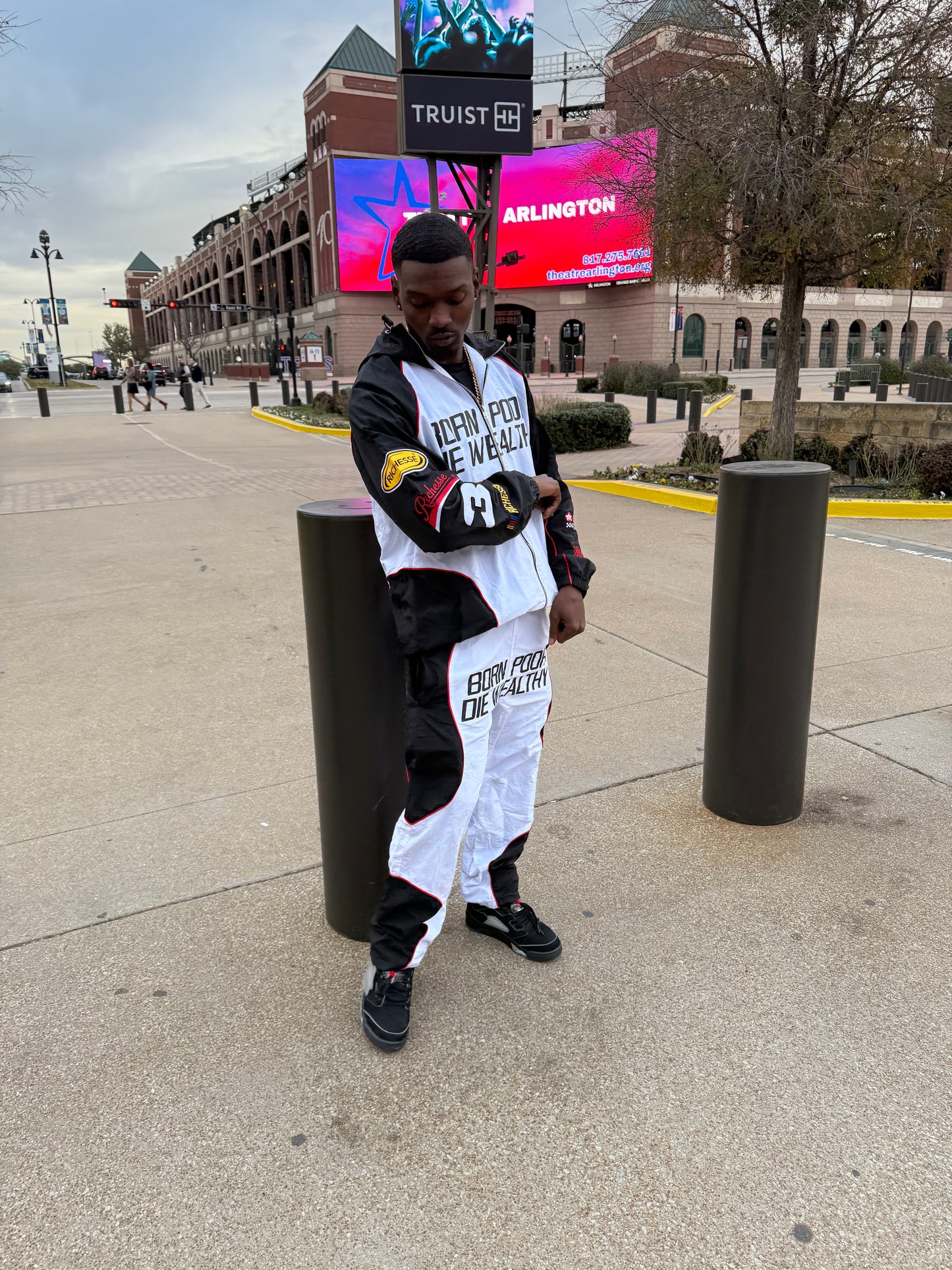 White Racer Born Poor Die Wealthy Tracksuit