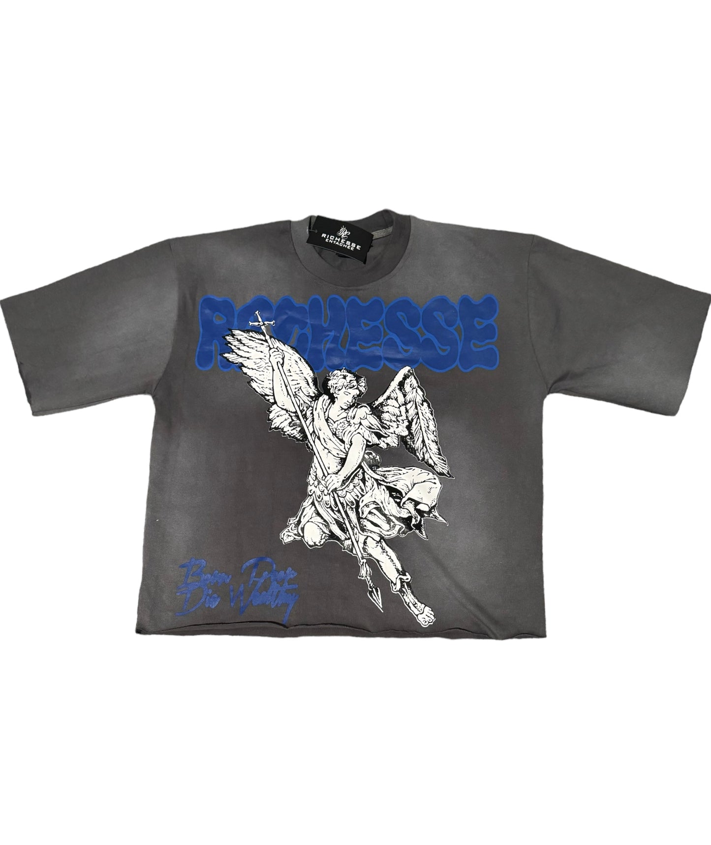 Grey/Royal Blue Angel Tee