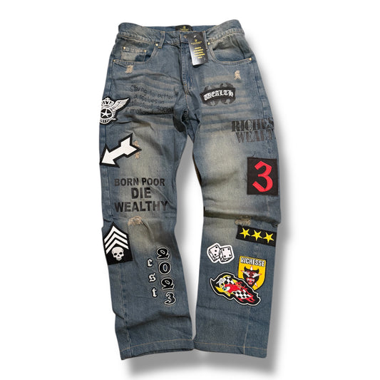 Blue Jean Patch Work Denim