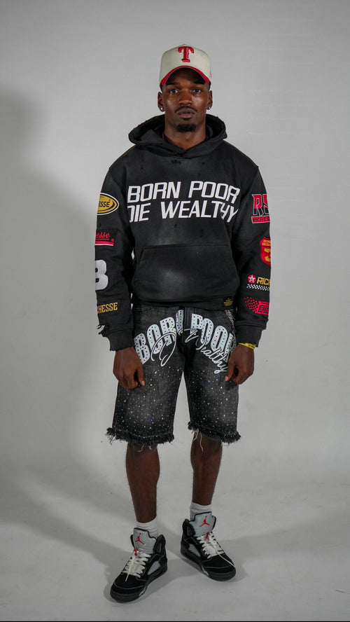 Black racer hoodie