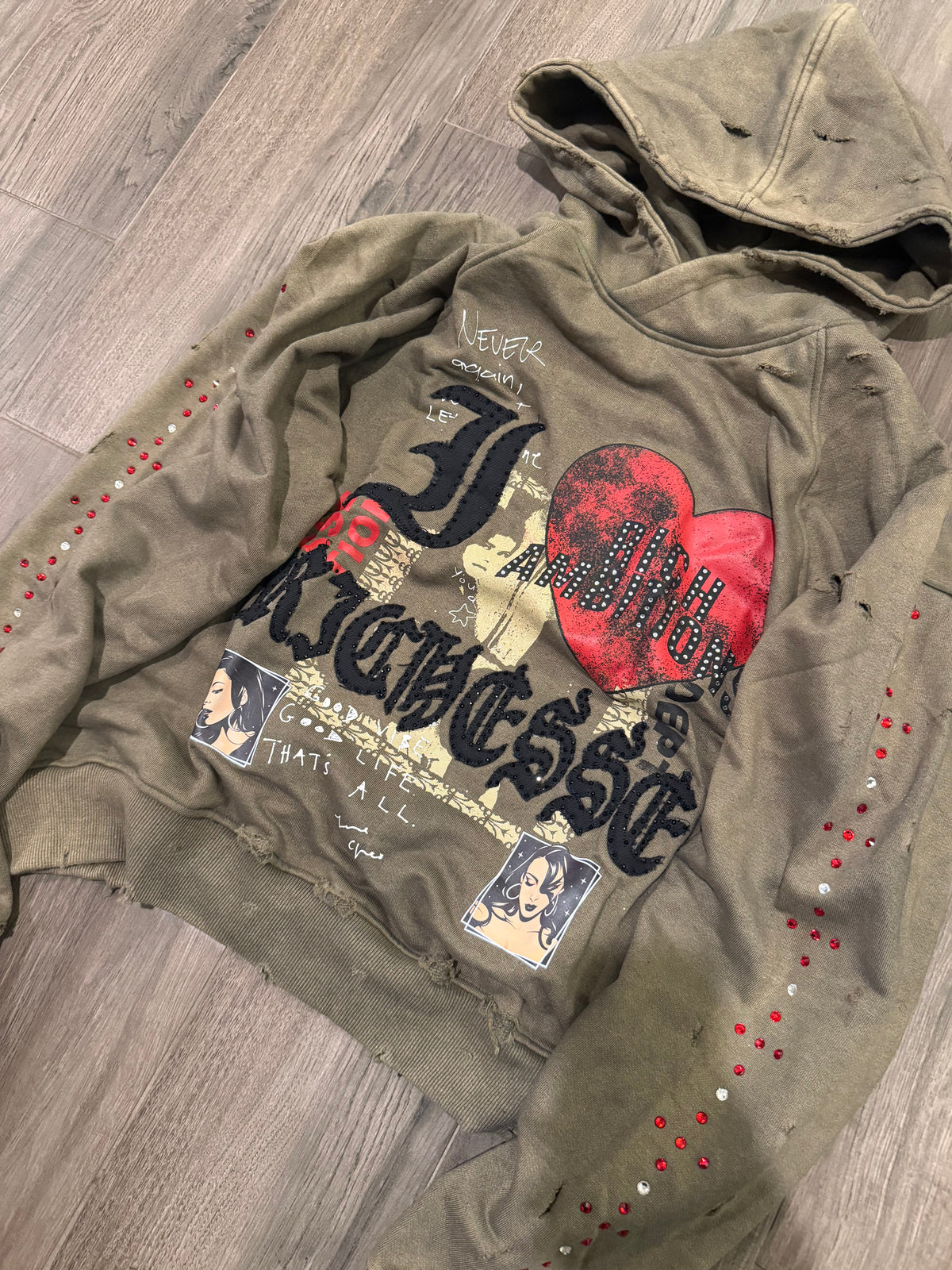 I ❤️ Richesse Hoodie Olive