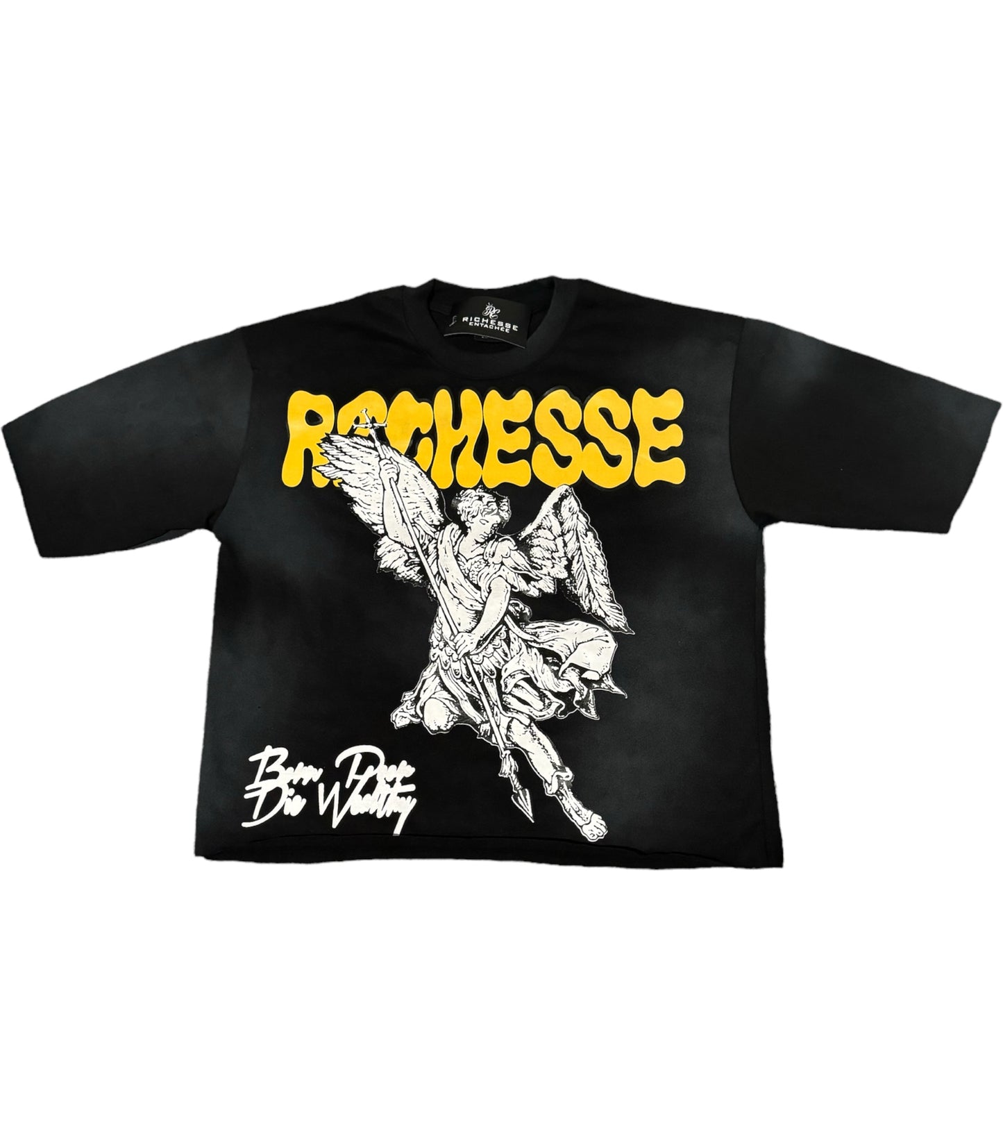 Black/Yellow Angel Tee