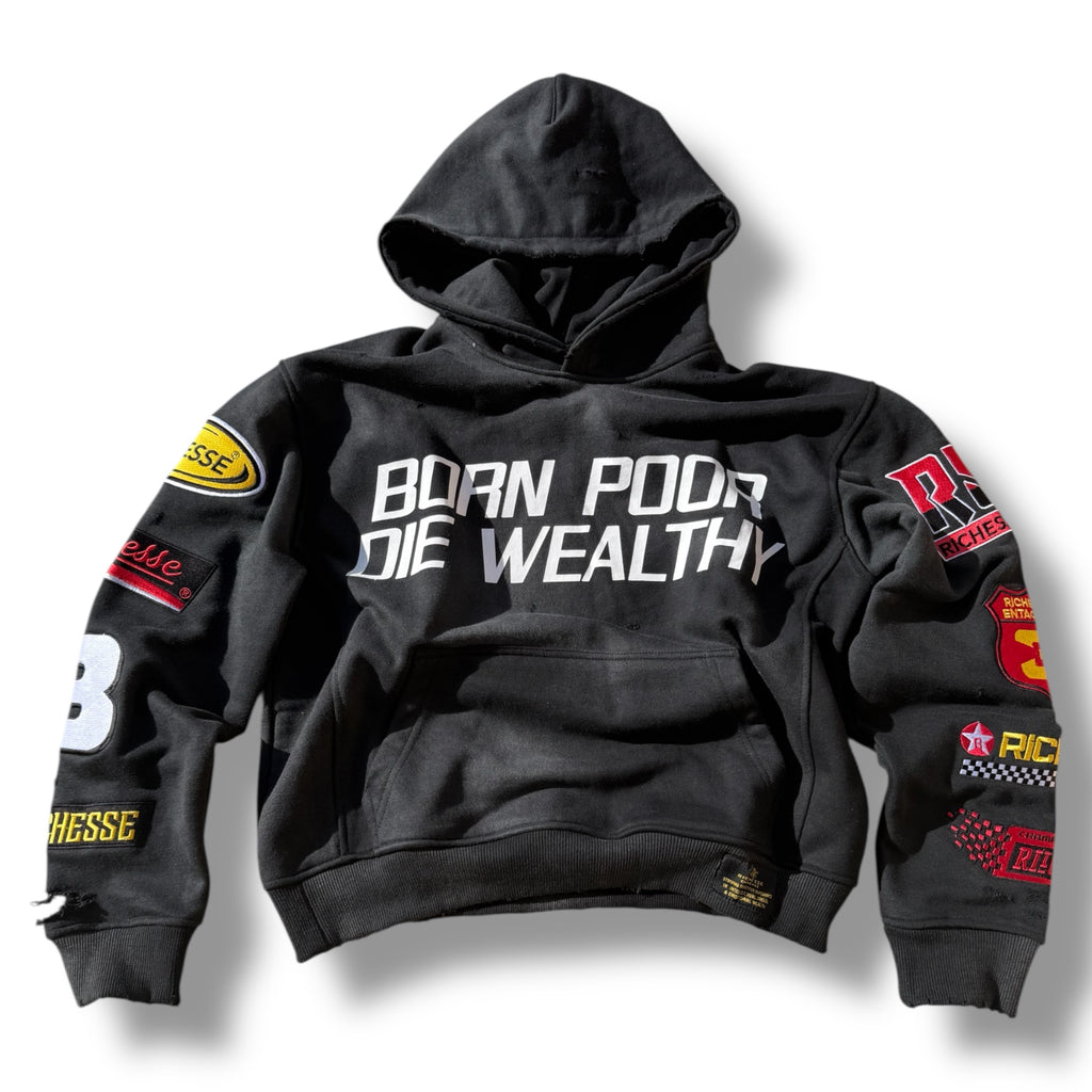 Black racer hoodie