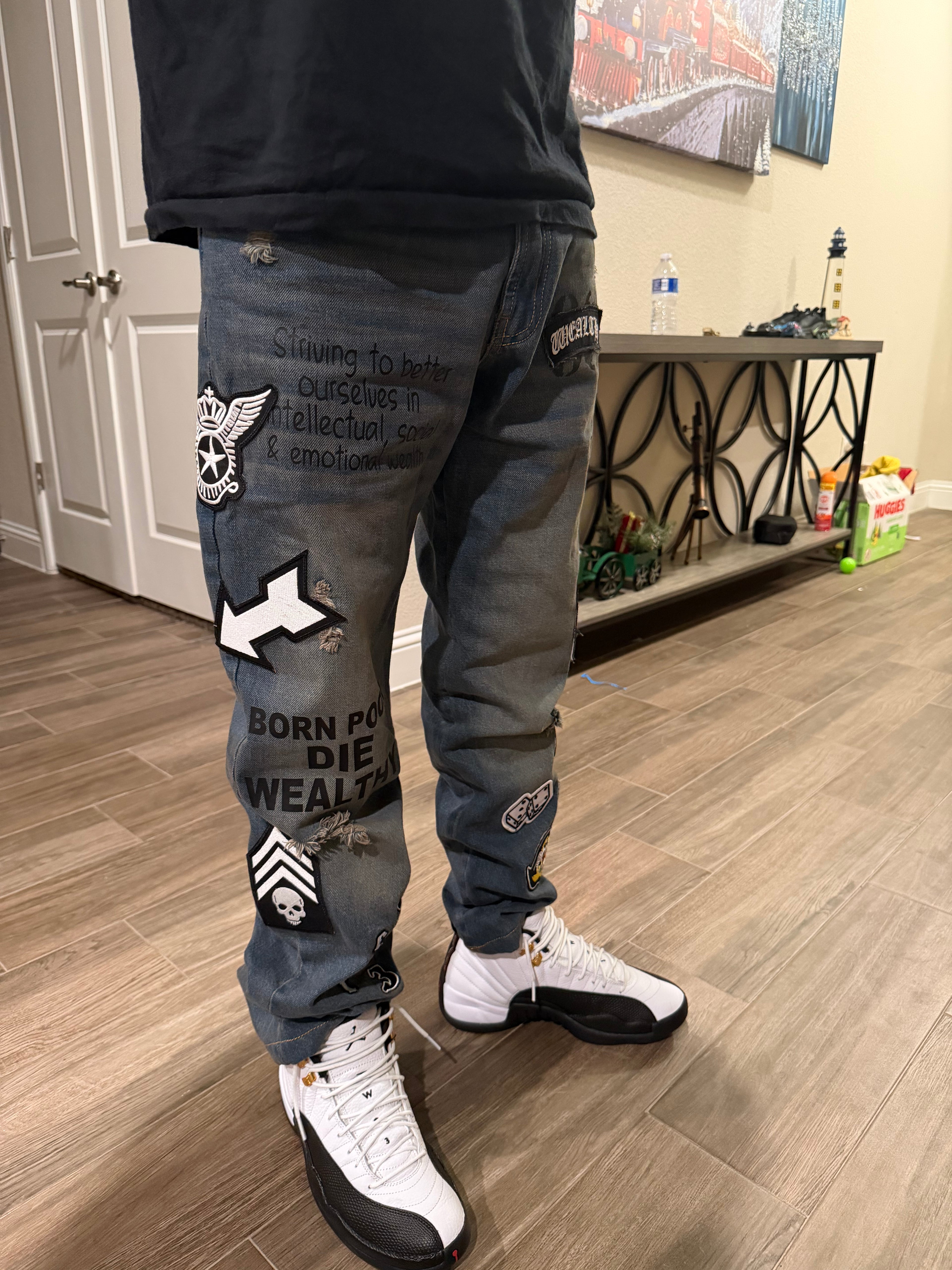 Blue Jean Patch Work Denim