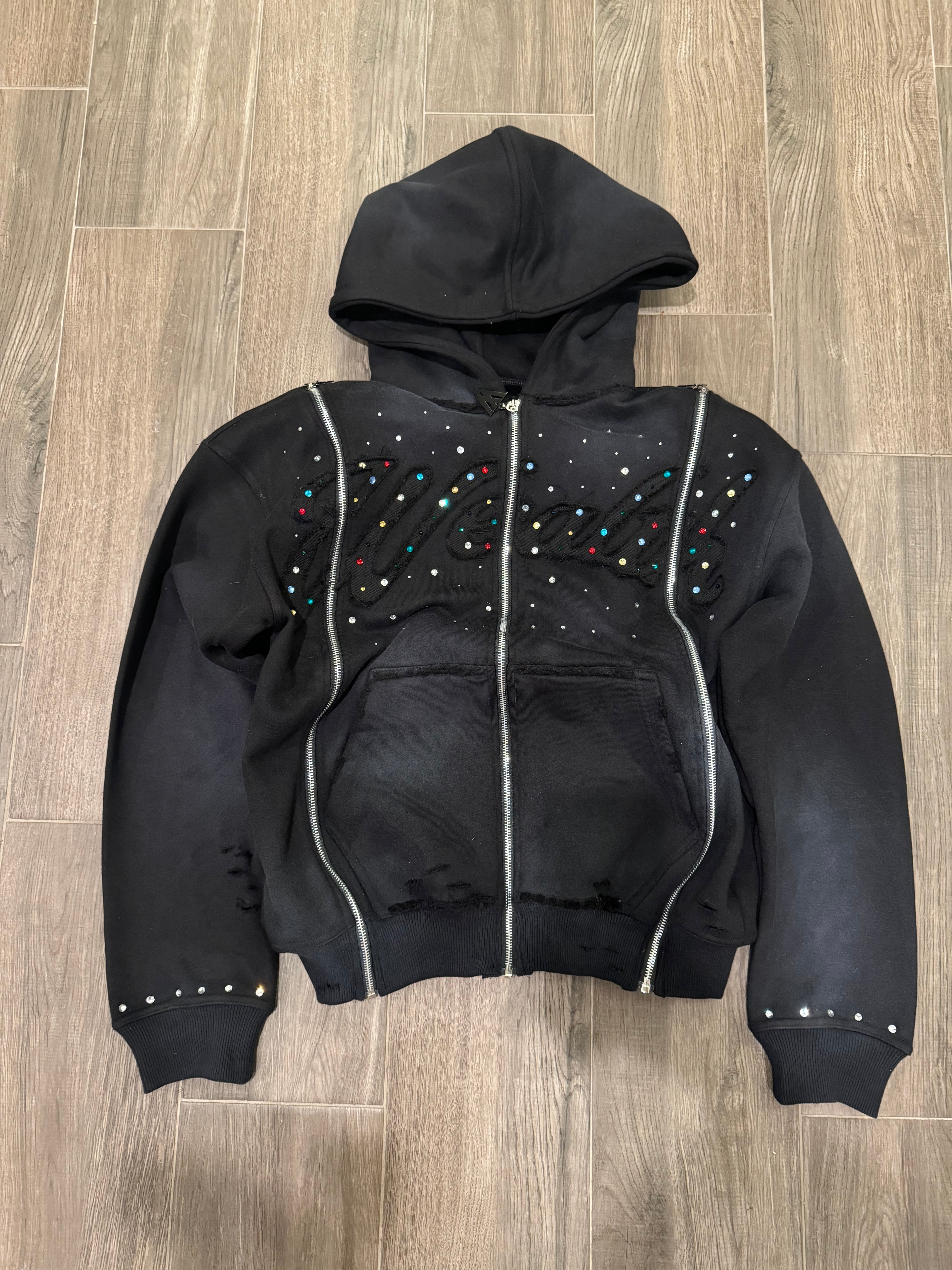 Black Wealth Gemstone Hoodie