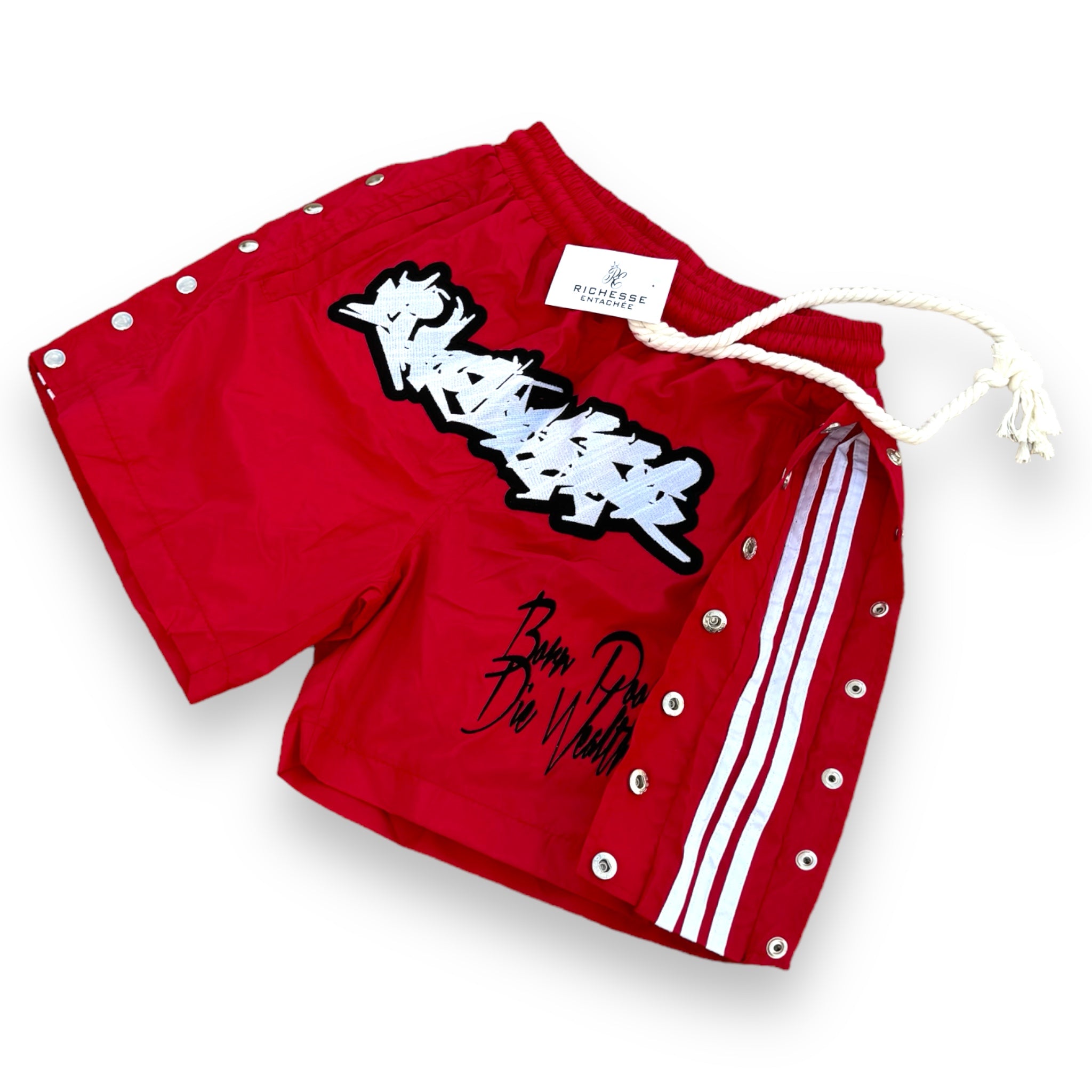 Red Graffiti Logo Shorts