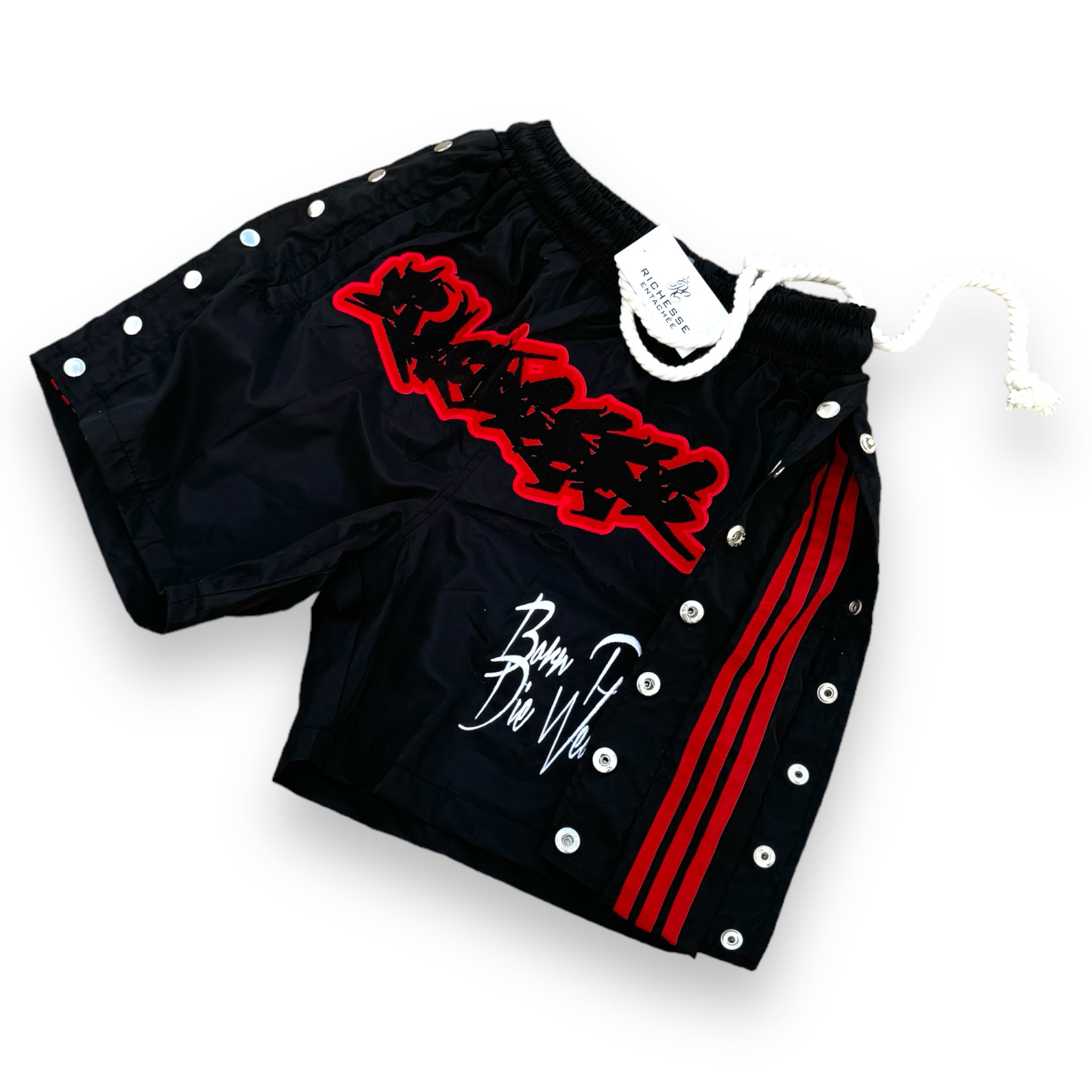 Black Graffiti Logo Shorts