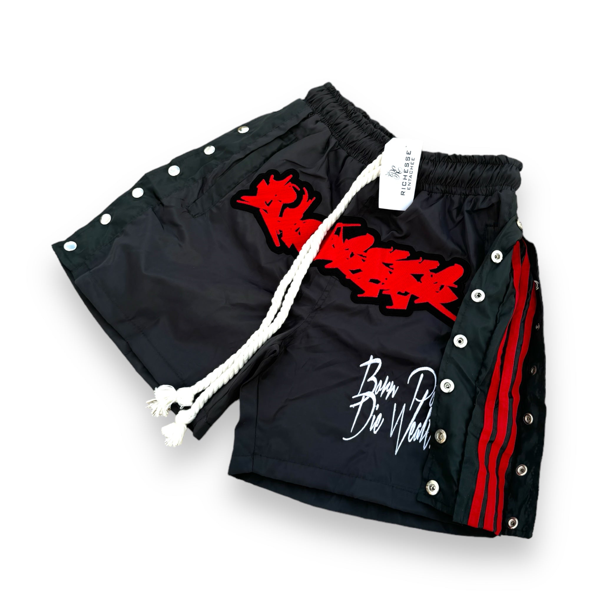 Charcoal Graffiti Logo Shorts