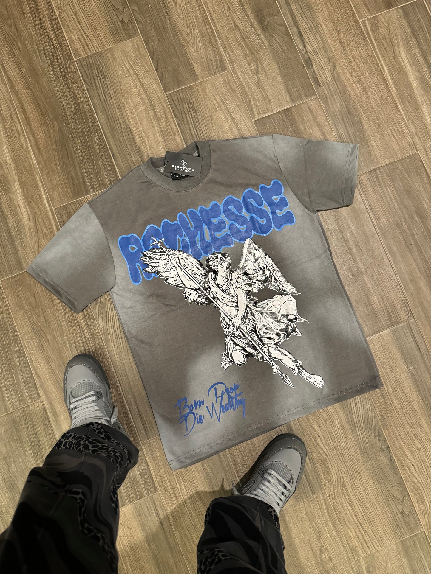 Grey/blue Angel Tee (regular fit)