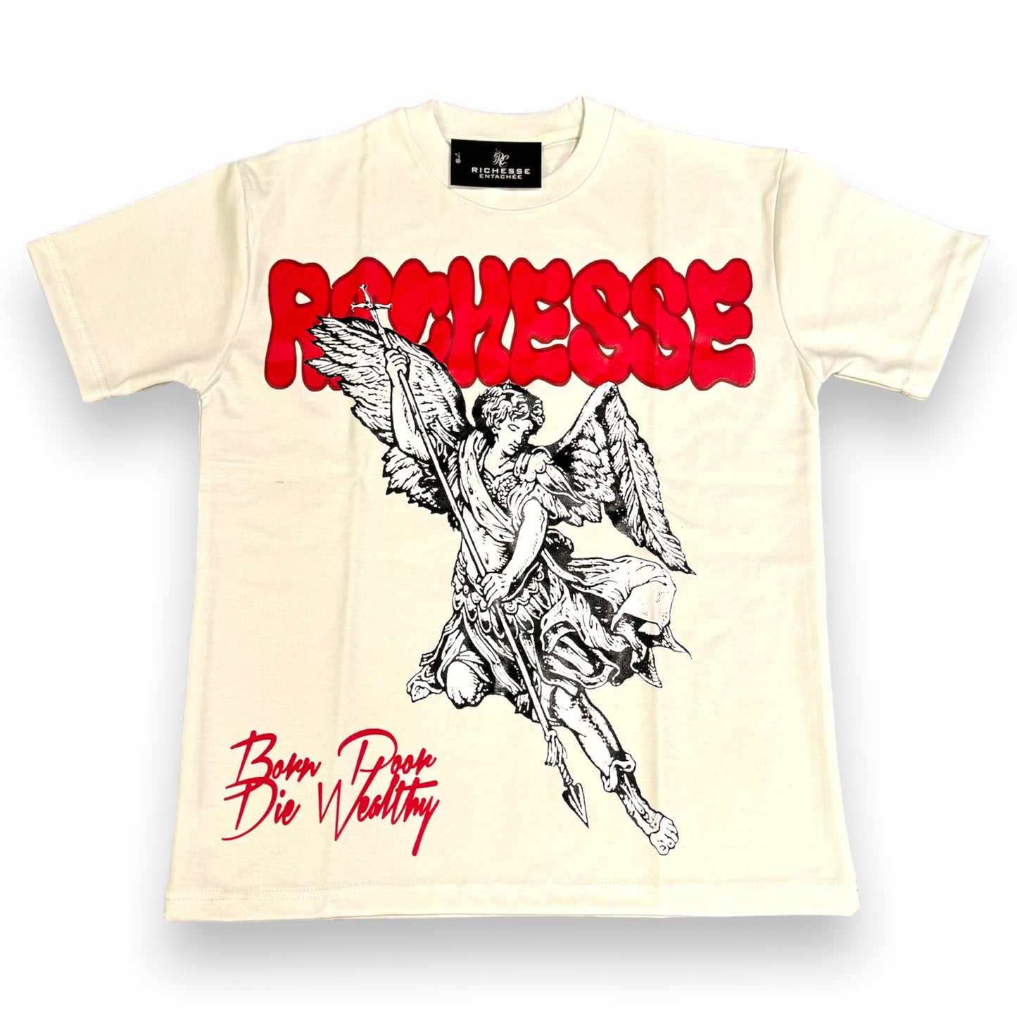 White & red Angel Tee (regular fit)