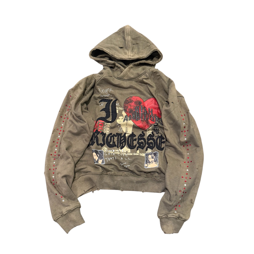 I ❤️ Richesse Hoodie Olive