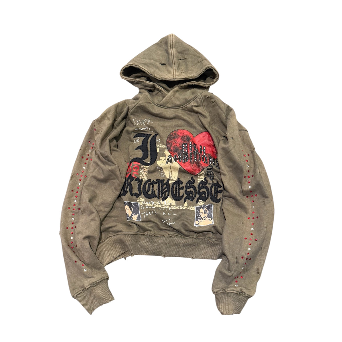 I ❤️ Richesse Hoodie Olive
