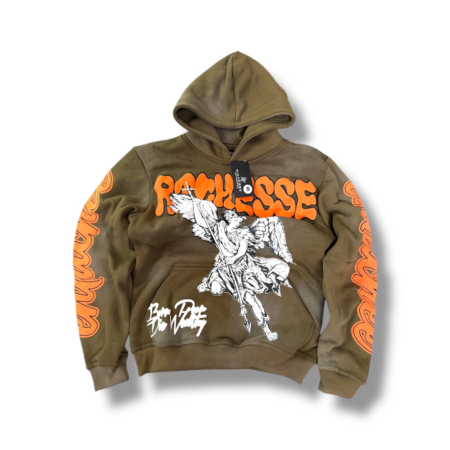 Olive Green Angel Hoodie